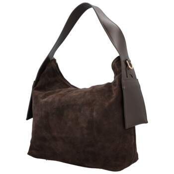 Dámská kabelka na rameno tmavě hnědá - Delami Vera Pelle Mimmi