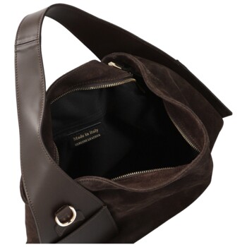 Dámská kabelka na rameno tmavě hnědá - Delami Vera Pelle Mimmi