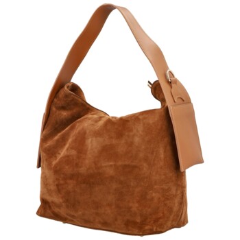 Dámská kabelka na rameno koňaková - Delami Vera Pelle Mimmi