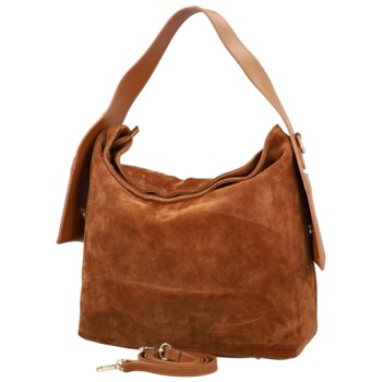 Dámská kabelka na rameno koňaková - Delami Vera Pelle Mimmi