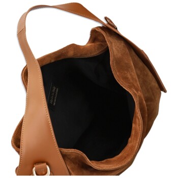 Dámská kabelka na rameno koňaková - Delami Vera Pelle Mimmi