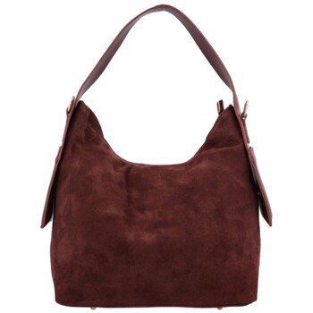 Dámská kabelka na rameno vínová - Delami Vera Pelle Mimmi