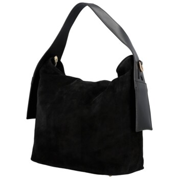 Dámská kabelka na rameno černá - Delami Vera Pelle Mimmi