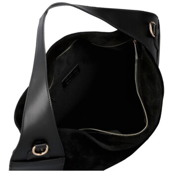 Dámská kabelka na rameno černá - Delami Vera Pelle Mimmi