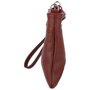 Dámská kožená crossbody kabelka vínová - Delami Vera Pelle Denica