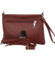 Dámská kožená crossbody kabelka vínová - Delami Vera Pelle Denica