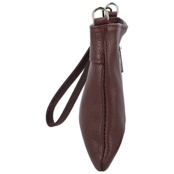 Dámská kožená crossbody kabelka tmavě vínová - Delami Vera Pelle Denica