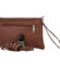 Dámská kožená crossbody kabelka hnědá - Delami Vera Pelle Denica