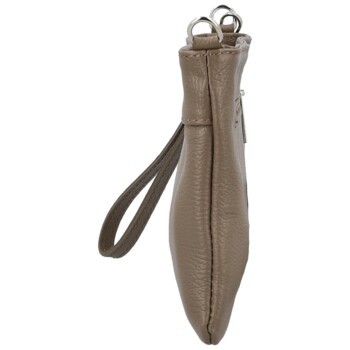 Dámská kožená crossbody kabelka tmavě béžová - Delami Vera Pelle Denica