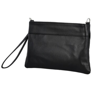 Dámská kožená crossbody kabelka černá - Delami Vera Pelle Denica