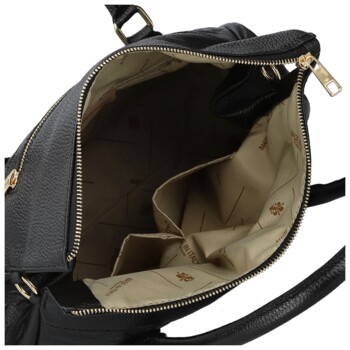 Dámská kožená kabelka do ruky černá - Delami Vera Pelle Arjana