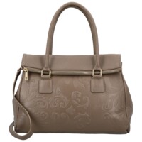 Dámská kožená kabelka do ruky taupe - Delami Vera Pelle Arjana