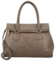 Dámská kožená kabelka do ruky taupe - Delami Vera Pelle Arjana
