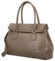 Dámská kožená kabelka do ruky taupe - Delami Vera Pelle Arjana