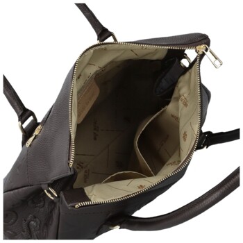 Dámská kožená kabelka do ruky tmavě hnědá - Delami Vera Pelle Arjana