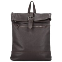 Dámský kožený batoh tmavě hnědý - Delami Vera Pelle Jorge