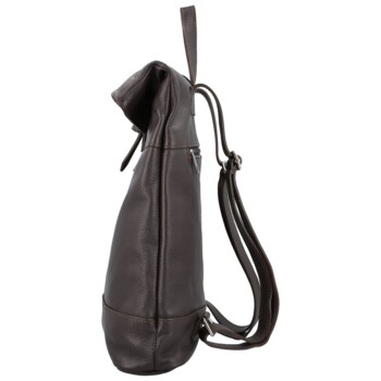 Dámský kožený batoh tmavě hnědý - Delami Vera Pelle Jorge