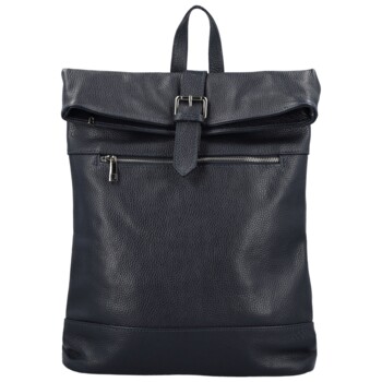 Dámský kožený batoh tmavě modrý - Delami Vera Pelle Jorge