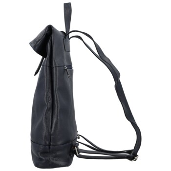 Dámský kožený batoh tmavě modrý - Delami Vera Pelle Jorge