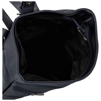 Dámský kožený batoh tmavě modrý - Delami Vera Pelle Jorge