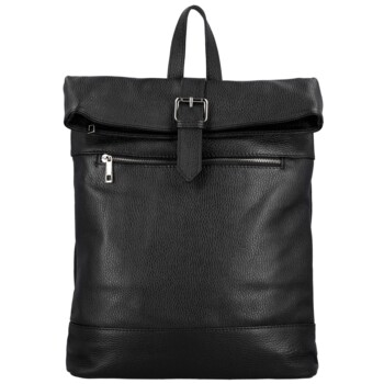 Dámský kožený batoh černý - Delami Vera Pelle Jorge