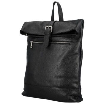 Dámský kožený batoh černý - Delami Vera Pelle Jorge