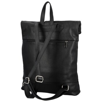 Dámský kožený batoh černý - Delami Vera Pelle Jorge