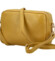 Dámská kožená crossbody kabelka žlutá - Delami Vera Pelle Maevis