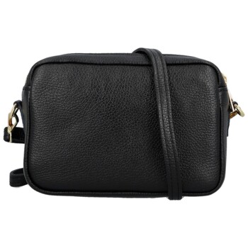 Dámská kožená crossbody kabelka černá - Delami Vera Pelle Maevis