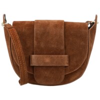 Dámská kožená crossbody kabelka koňaková - Delami Vera Pelle Ylla