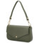 Dámská kožená kabelka na rameno tmavě zelená - Delami Vera Pelle Aksely