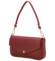 Dámská kožená kabelka na rameno tmavě červená - Delami Vera Pelle Aksely