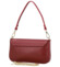 Dámská kožená kabelka na rameno tmavě červená - Delami Vera Pelle Aksely
