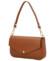 Dámská kožená kabelka na rameno koňaková - Delami Vera Pelle Aksely