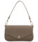 Dámská kožená kabelka na rameno taupe - Delami Vera Pelle Aksely