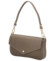 Dámská kožená kabelka na rameno taupe - Delami Vera Pelle Aksely