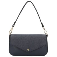 Dámská kožená kabelka na rameno tmavě modrá - Delami Vera Pelle Aksely
