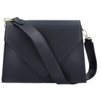 Dámská kožená kabelka na rameno tmavě modrá - Delami Charlien