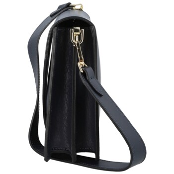 Dámská kožená kabelka na rameno tmavě modrá - Delami Charlien