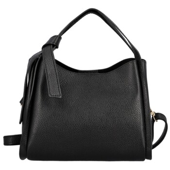 Dámská kožená kabelka do ruky černá - Delami Vera Pelle Mija