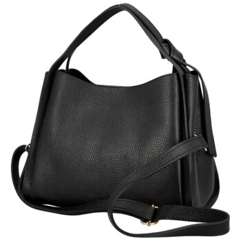 Dámská kožená kabelka do ruky černá - Delami Vera Pelle Mija