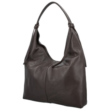 Dámská kabelka na rameno tmavě hnědá - Delami Vera Pelle Lionela