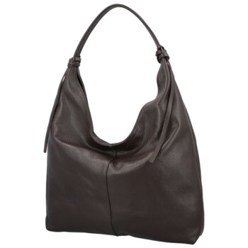 Dámská kabelka na rameno tmavě hnědá - Delami Vera Pelle Lionela