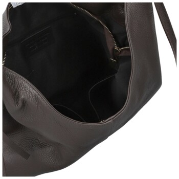 Dámská kabelka na rameno tmavě hnědá - Delami Vera Pelle Lionela