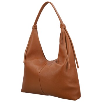 Dámská kabelka na rameno koňaková - Delami Vera Pelle Lionela