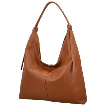Dámská kabelka na rameno koňaková - Delami Vera Pelle Lionela
