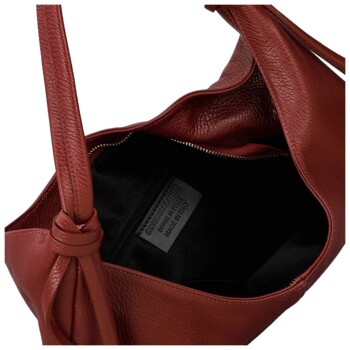 Dámská kabelka na rameno tmavě červená - Delami Vera Pelle Lionela