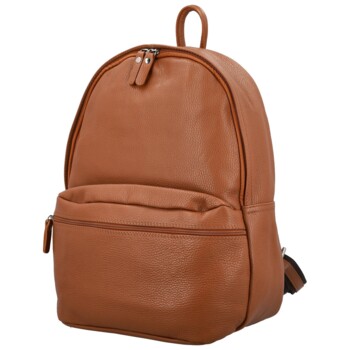 Dámský kožený batoh koňakový - Delami Vera Pelle Archie