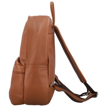 Dámský kožený batoh koňakový - Delami Vera Pelle Archie