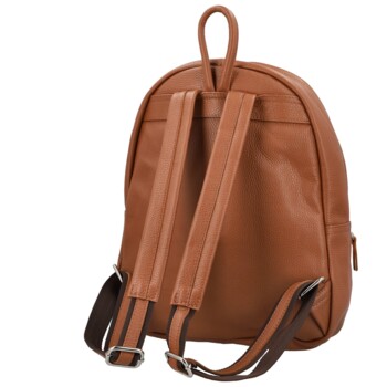Dámský kožený batoh koňakový - Delami Vera Pelle Archie